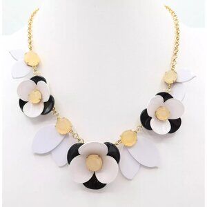 KATE SPADE NEW YORK Pick a Posy Rose Quartz Flower Statement Necklace NWT